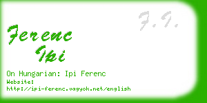 ferenc ipi business card